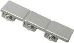Gardinia Endst&uuml;ck f&uuml;r Fl&auml;chenvorhangschiene 3-l&auml;ufig Silber 2-er Pack