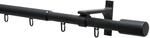 Gardinia Gardinenstangen-Set Thasos &Oslash; 19/22 mm Ausziehbar 190-360 cm Schwarz