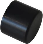 Gardinia Endst&uuml;ck Chicago Kappe f&uuml;r &Oslash; 20 mm Schwarz-Matt 2-er Pack