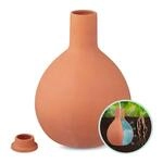 Relaxdays Olla Keramik Terrakotta Wasserdurchl&auml;ssig Unterirdisch mit Deckel 35 cm x