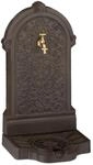 Relaxdays Standbrunnen Metall Dunkelbraun mit Wasserhahn 73 cm x 39 cm x 32 cm