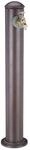 Relaxdays Wasserzapfs&auml;ule Aluminium Stahl Braun mit Wasserhahn 91 cm x 17 cm 5,6 kg