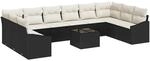 vidaXL Gartensofa-Set mit Speicher Braun und Creme Poly-Rattan 3355576