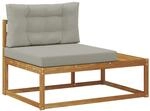 vidaXL Outdoor Endsofa Natur 115 x 83 x 73 cm Massivholz Akazie 900553