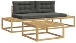 vidaXL Outdoor-Sofagarnitur mit Kissen Wei&szlig; 79 x 79 x 37 cm Polyester 3386996