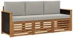 vidaXL Sofagarnituren mit Kissen 3 Stk Massivholz Akazie 3383952