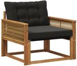 vidaXL Outdoor-Sofagarnitur Massives Akazienholz und Textilene Natur 3438896