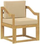 vidaXL 2 St&uuml;ck Outdoor-Sofagarnitur Polyester Wei&szlig; und Beige 3438992