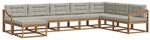 vidaXL Outdoor-Sofagarnitur mit Kissen 8-Tlg Natur und Hellgrau 3368014