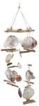 Relaxdays Windspiel Treibholz Muscheln Natur Bunt 88 cm x 22 cm x 22 cm