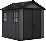 Keter Gartenhaus Newton 757 mit Satteldach Kunststoff Grau 223x230x246 cm