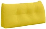 vidaXL R&uuml;ckenkissen Helles Gelb 100 x 24 x 50 cm Stoff 42014450