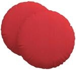 vidaXL Sitzkissen 2 Stk Rot &Oslash;60 x 21 cm Stoff 42014206