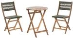 Beliani Bistro Set PROSSEDI Gr&uuml;n Heller Holzfarbton