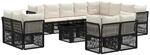 vidaXL Gartensofa-Set 13-Tlg Poly-Rattan 3436567