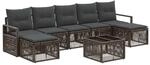 vidaXL Gartensofa-Set 8-Tlg Grau Poly-Rattan 3435800