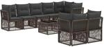 vidaXL Gartensofa-Set 9-Tlg Grau Poly-Rattan 3434288