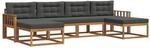 vidaXL Sofa Set mit Kissen 16-Tlg Natur und Anthrazit 3367960