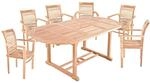 DELUKE Garten-Sitzgruppe MANUEL 7-tlg. Teak Teakbraun Gartenm&ouml;bel-Set...