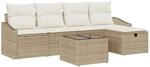 vidaXL Sofa Set mit Kissen 5-Tlg Poly-Rattan 3360602