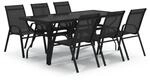 vidaXL 7-Tlg Garten-Essgruppe Schwarz 3095986
