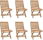 vidaXL 7-tlg. Garten-Essgruppe Massivholz Teak