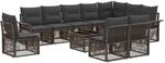 vidaXL Gartensofa-Set 11-Tlg Grau Poly-Rattan 3434861
