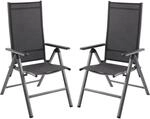 Garden Pleasure Stapelstuhl MARLA Aluminium Schwarz 2er Set