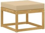 vidaXL Outdoor Hocker Massivholz Akazie Wei&szlig; 901456