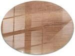 Tulup Tischplatte Nat&uuml;rliches Holzmuster Glas f&uuml;r Tischplatte 80x80 cm Braun