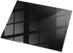 Tulup Tischplatte Farbe Schwarz Glatt Glastischplatte 80x60 cm Schwarz Tischplatte