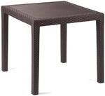 Mojawo Bistrotisch Kunststoff 79x79xH72cm King Mokka ECKIG Balkontisch Gartentisch
