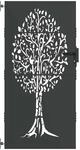 vidaXL Gartentor Gartenzaun 85x75 cm Cortenstahl Baumdesign Schwarz 42015863