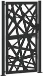 vidaXL Gartentor Schwarz 105x180 cm Stahl Leichtes Design 4100952
