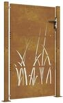vidaXL Gartentor 105x130 cm Cortenstahl Gras-Design 153174