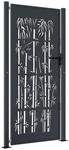 vidaXL Gartentor Anthrazit 105x205 cm Stahl Bambus-Design 153183