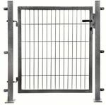 Einzeltor f&uuml;r Doppelstabmattenzaun Verzinkt 100 cm x 100 cm