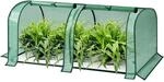 WOLTU Foliengew&auml;chshaus PE Halbtransparent 130x60x50 cm 130 g/m&sup2; Gr&uuml;n