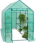 WOLTU Foliengew&auml;chshaus 143x143x195 cm 130 g/m&sup2; PE Halbtransparent Gr&uuml;n