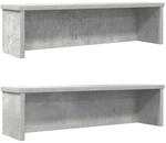 vidaXL K&uuml;chenregale Stapelbar 2 Stk Betongrau 60x15x16 cm 860506