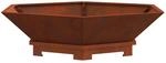 vidaXL Feuerstelle Braun 100 x 100 x 28 cm Wetterfeststahl 858999