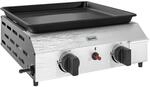 Outsunny Gasgrill Edelstahl Metall Silber+Schwarz 44L x 44,5B x 19H cm