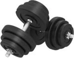 HOMCOM Kurzhantel Set Stahl Kunststoff Schwarz &Oslash;24,5 x 4,3H cm