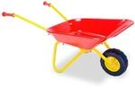 Relaxdays Schubkarre f&uuml;r Kinder Eisen PE Rot 43 cm x 74 cm x 36 cm 2,1 kg