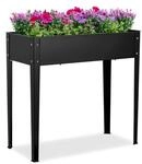 Relaxdays Hochbeet Stahl Schwarz Rostgesch&uuml;tzt 80 cm x 85 cm x 40 cm 5,9 kg