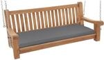 DELUKE Schaukelbank MUVER Holz Dunkelgrau 150x70x62cm H&auml;ngebank Gartenschaukel...