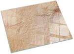 Tulup Glasplatte f&uuml;r Kamin Natursteinstruktur Glasplatte unter Kamin&ouml;fen...