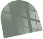 Tulup Glasplatte f&uuml;r Kamin Gr&uuml;n Kaminofen Glas Bodenplatte Halbkreis 100x100...