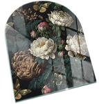 Tulup Glasplatte f&uuml;r Kamin Blumenmuster mit Schmetterlingen Glasplatte unter...