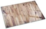 Tulup Glasplatte f&uuml;r Kamin Holzbrett im Layout Funkenschutzplatte Kamin&ouml;fen